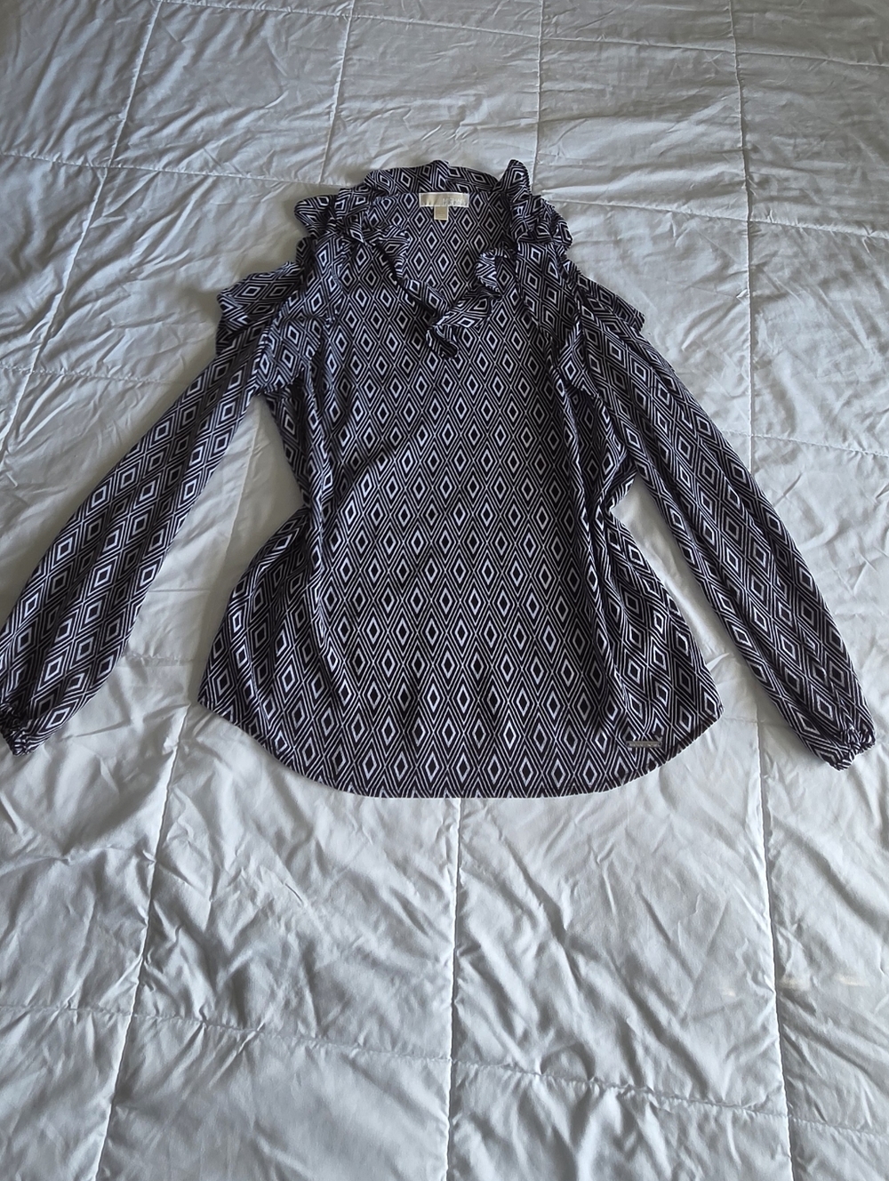 MICHAEL Michael Kors Cold Shoulder Long Sleeve Blouse